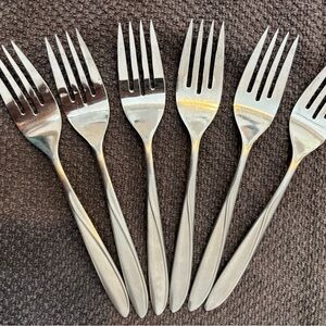 West Bend Oneida OHS91 Stainless Steel Flatware Salad Forks Set Of 6